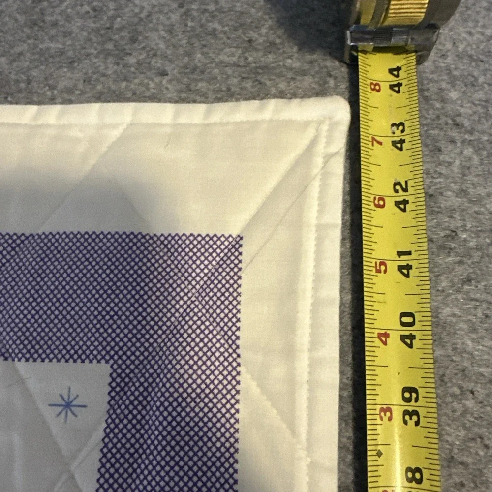 Handmade Baby Quilt Crib Blanket White Purple Mother‎ Goose